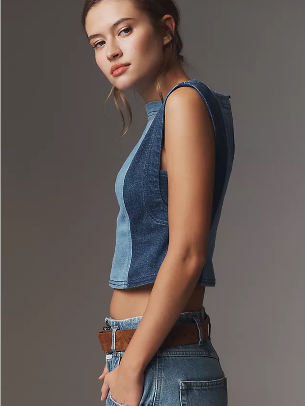Anthropologie Denim Top - Picture 2 of 5